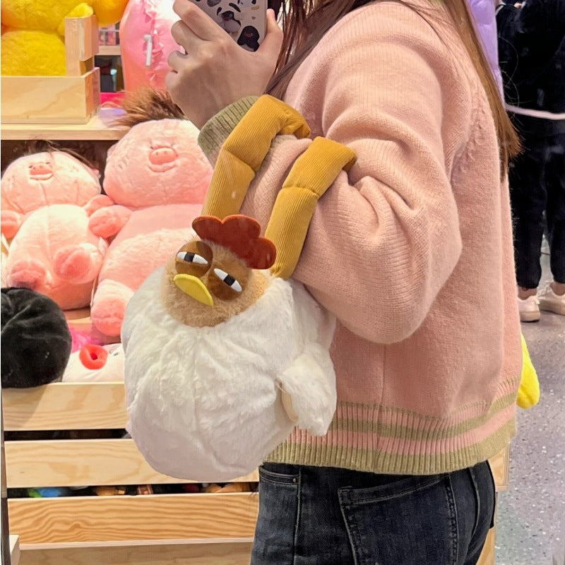 Gugu Chicken the Internet Famous Cartoon Plush Backpack