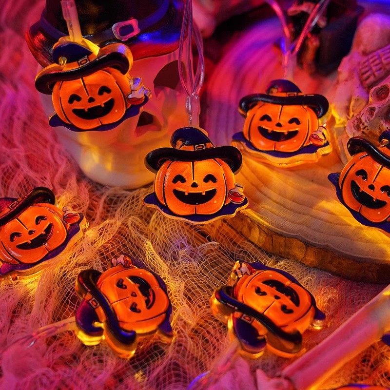 Halloween LED Pumpkin String Lights, Multicolored Lights Decorations