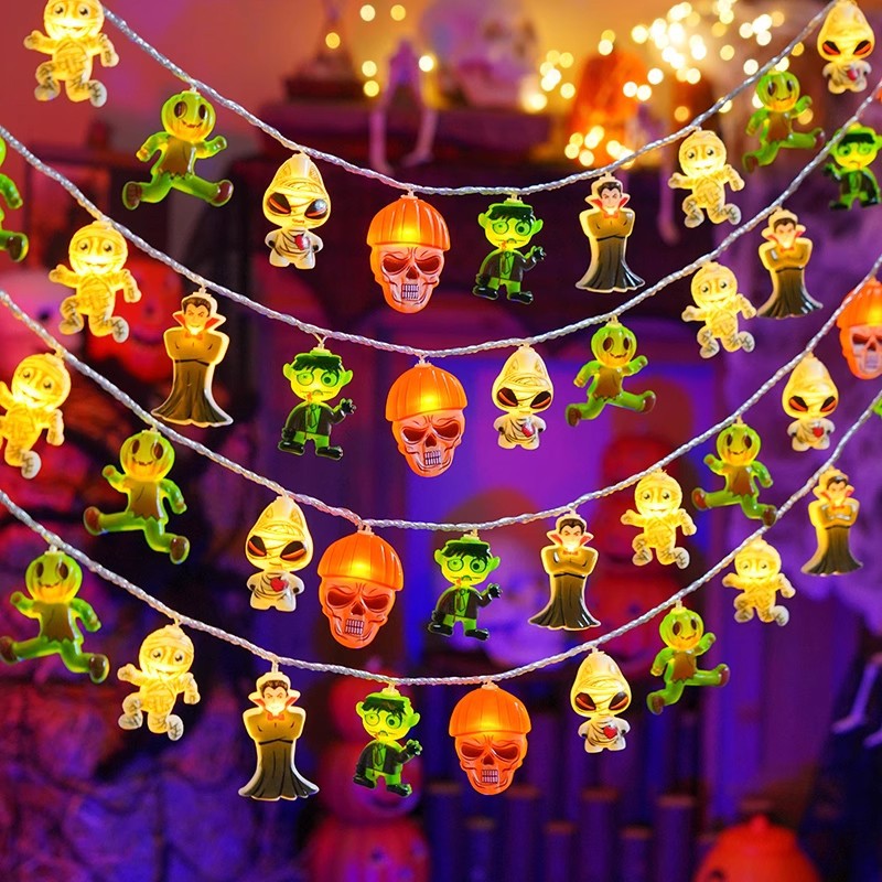 Halloween LED Pumpkin String Lights, Multicolored Lights Decorations