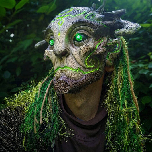 Magical Glowing Forest Elf Halloween Mask