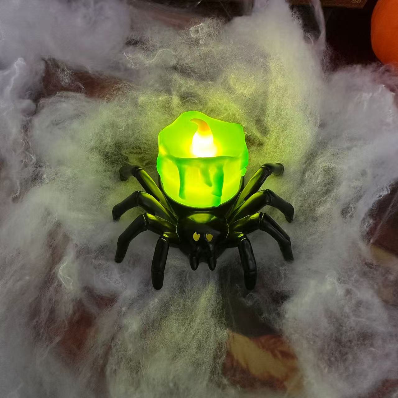 LED Halloween Electronic Candle Pumpkin Light /Spider Candle Light/Kids' Holiday Gift/Party Decoration/Festive Atmosphere Decor