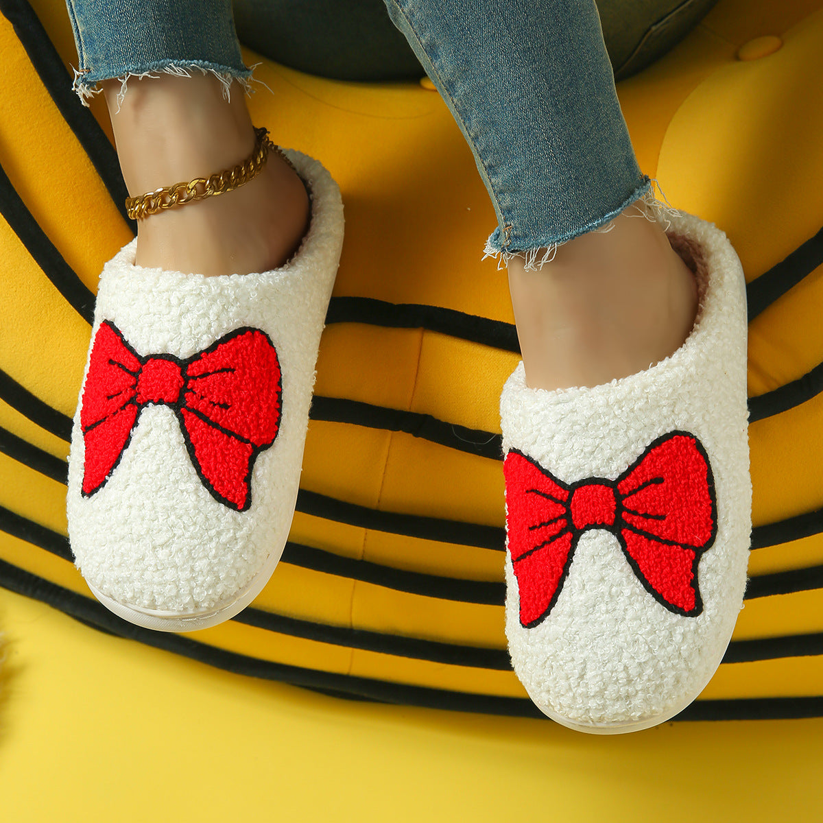 cartoon-themed house slippers