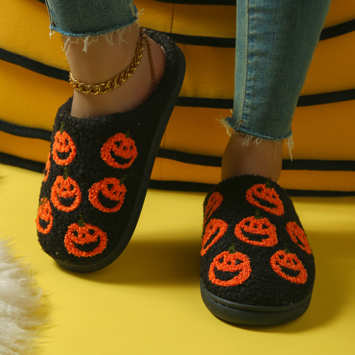 cartoon-themed house slippers