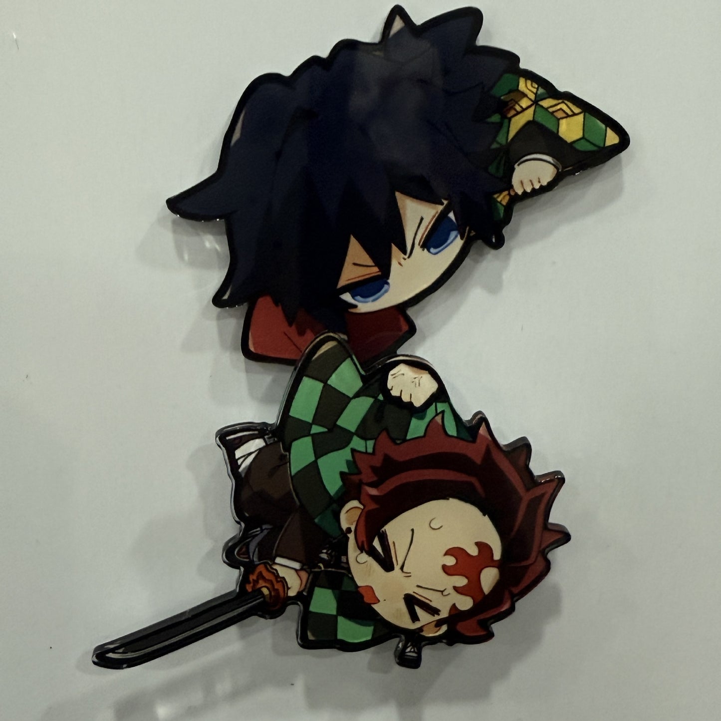 Demon Slayer: Tanjiro & Giyu Acrylic Rotating Fridge Magnet