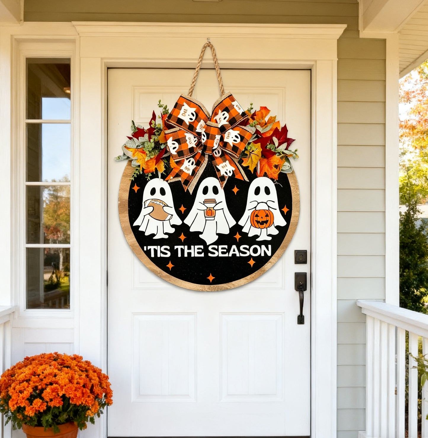 Ghost Doorplate Decoration Sign/Halloween Decor