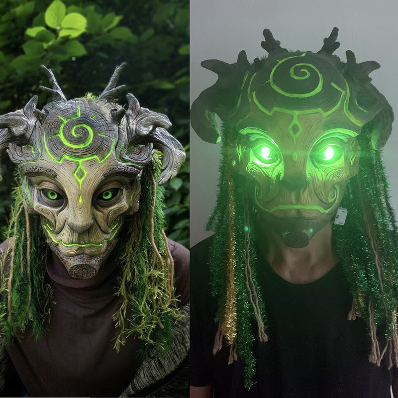 Magical Glowing Forest Elf Halloween Mask
