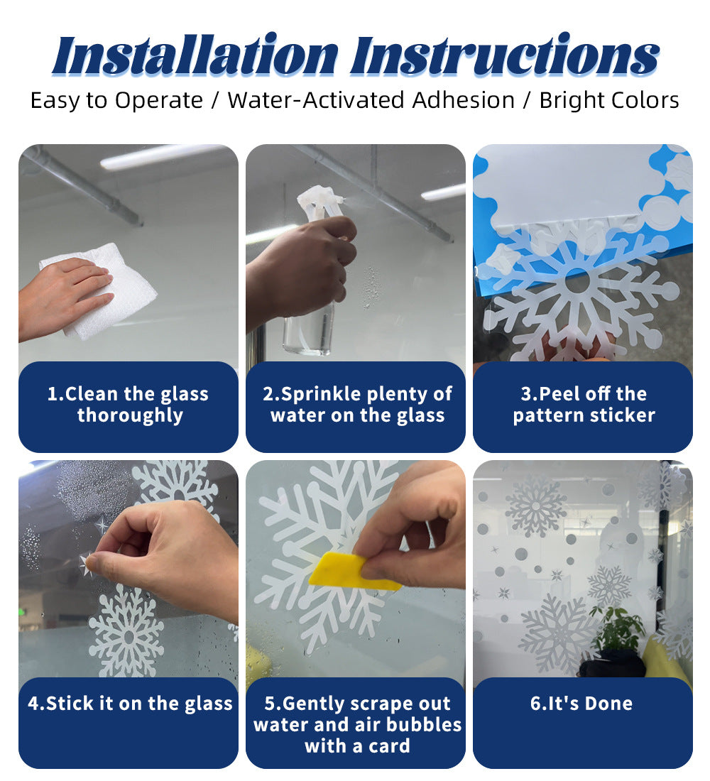 Santa Claus Static Cling Window Decals（pink）