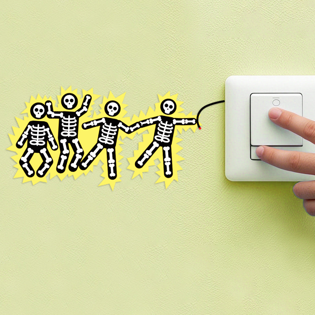 Skull Style Electrical Safety Switch Sticker