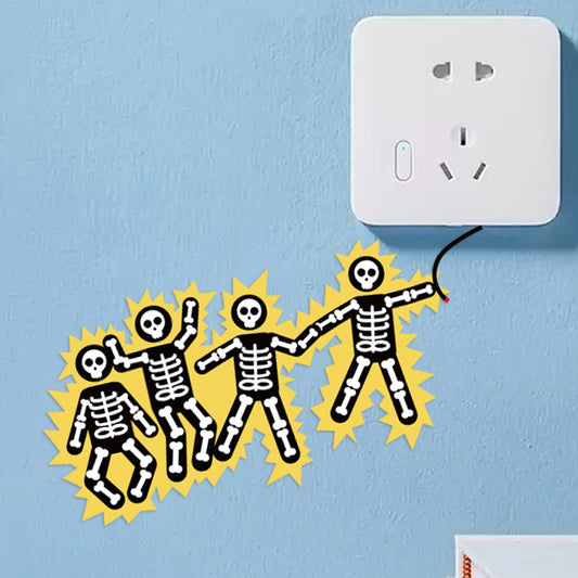 Skull Style Electrical Safety Switch Sticker