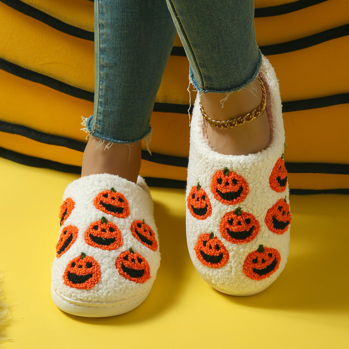 cartoon-themed house slippers